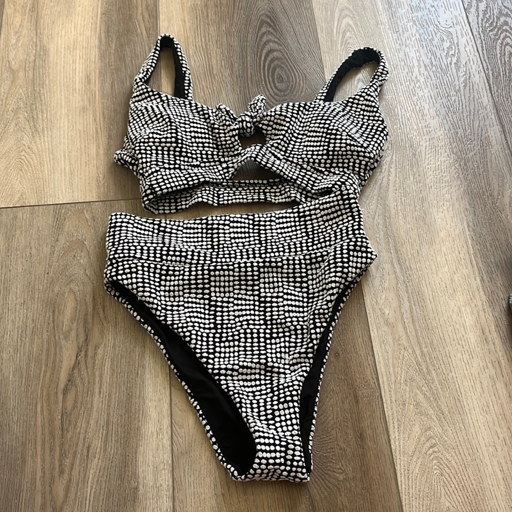 Aerie high waist polka dot bikini